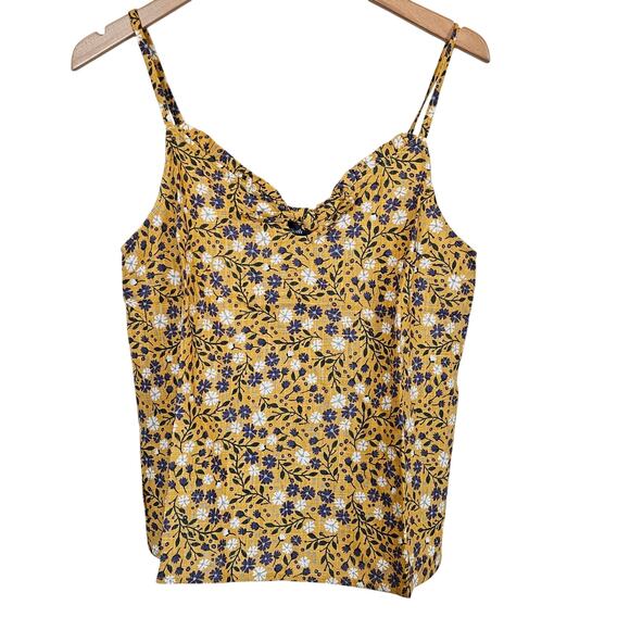 Modcloth Spruced Up Summer Sleeveless Top Yellow Floral Women's Size Medium - Picture 2 of 9